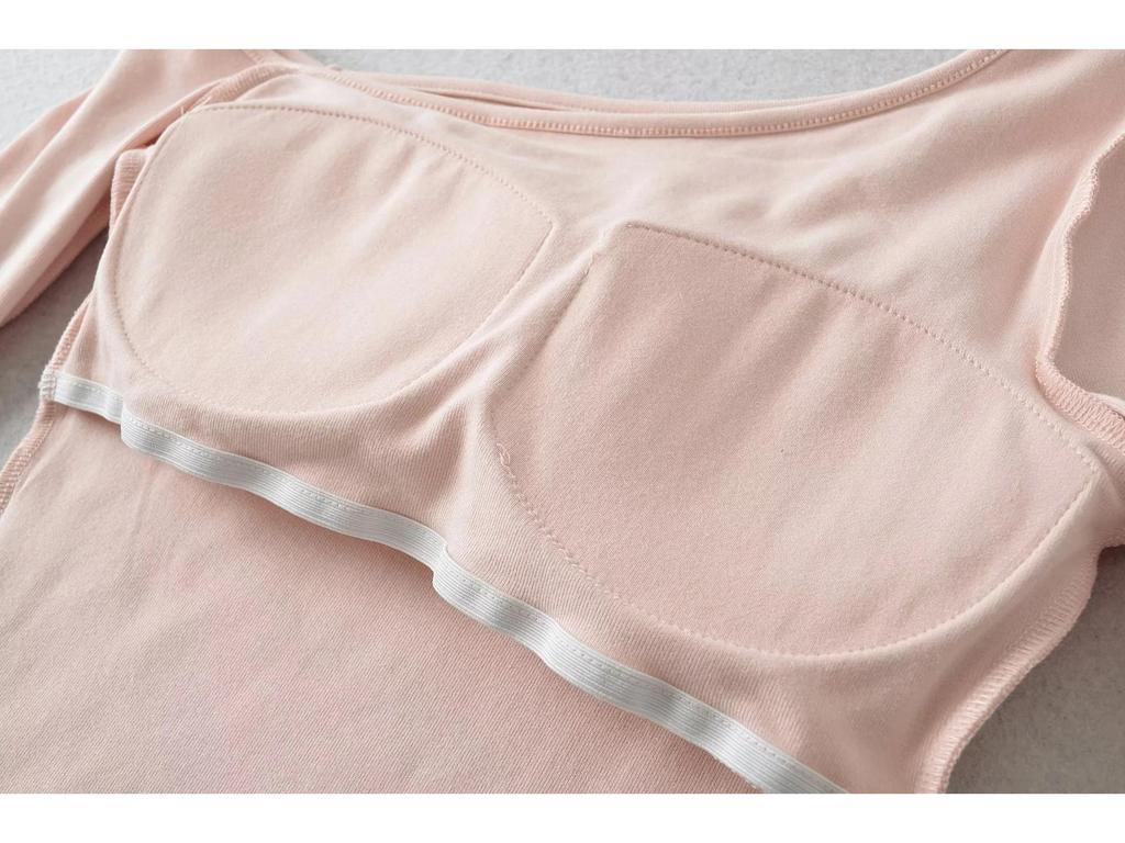 Women's Spicy American One-Shoulder Long-Sleeve Padded Crop Top - Autumn 2025