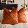 Throw Nordic Checkered Velvet Embroidered Pillow Cover For Sofa Décor