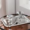 Stainless Steel Dessert Cup Ice Cream Cups Salad Goblet Retro High Base Bowl For Fruit Yogurt Snack Dish Bar Dinnerware