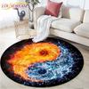 Yin Yang Round Mats Ying Yang Pentagram Area Rug Carpets for Living Room Bedroom Tatami Circle Carpet Kids Play Mat Round Carpet