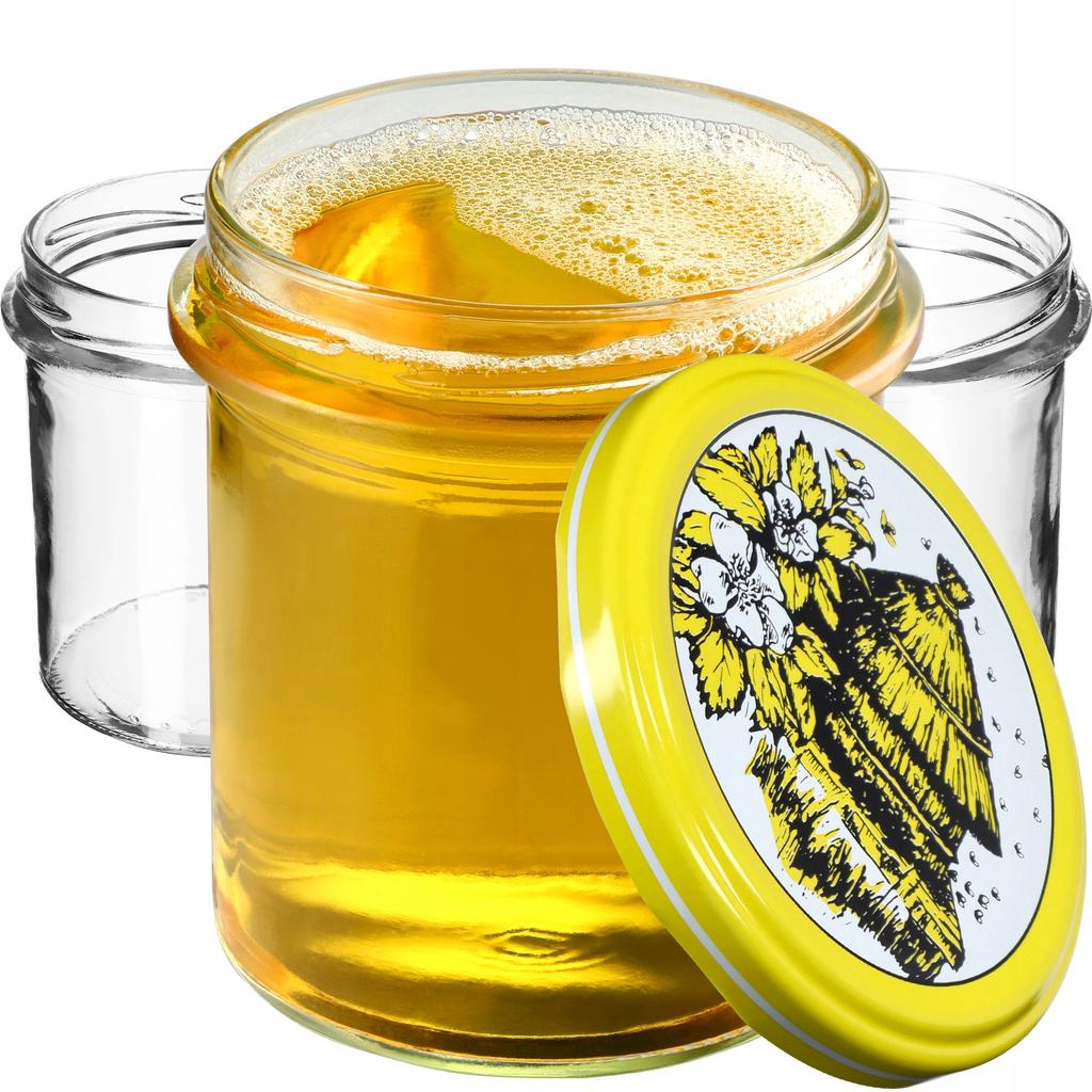 KADAX 10x Glas Glas 350ml Für Konserven Marmelade Honig Pastete Fleisch