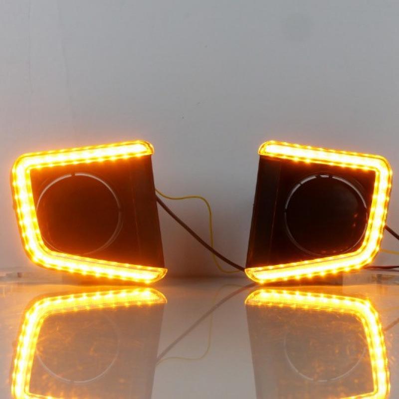 

Fits 14-21 Toyota Tundra: LED daytime running lights, turn signals, and front fog lights.