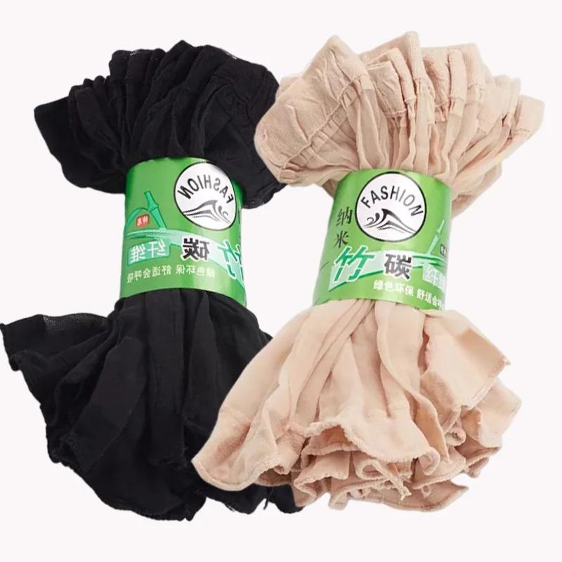 High Quality Women Velvet Socks Pack Female Summer Thin Silk Transparent Black Sock Sexy Ankle Nylon Solid Color Stockings