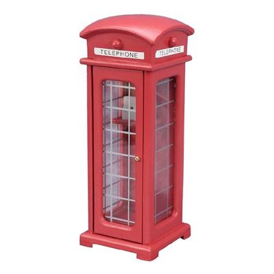 Miniatur-Schmuckstück für 1:12 Puppenhaus Rote Telefonzelle Foto Requisite Geburtstagsgeschenke