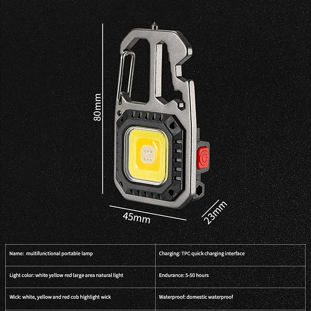 Portable Flashlight Keychain Light Mini Camping Life Waterproof 500Lm Rechargeable Spotlight Led Work