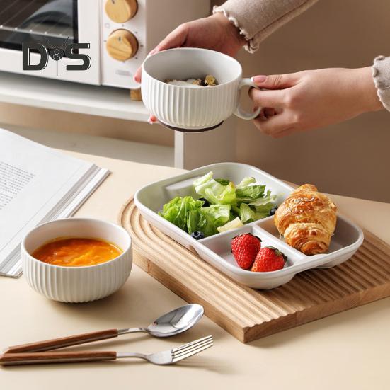 Ceramic Milk Cup with Handle Safe Bouillon Cup Cream Aesthetic Breakfast Bowls Microwave & Oven Safe Tableware for Home Outdoor Restaurant