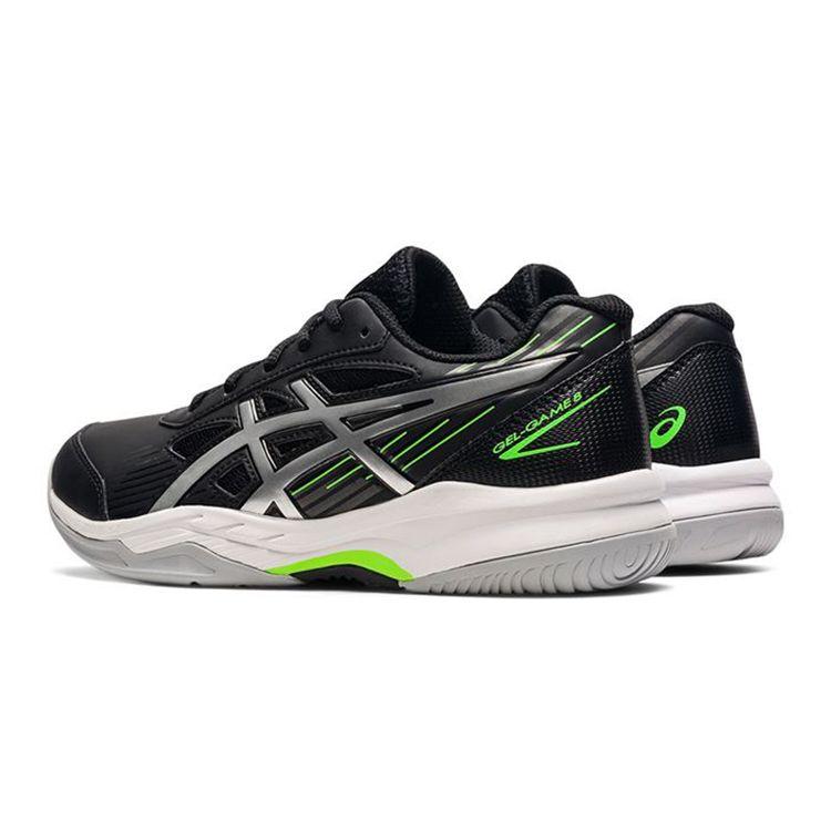 Asics Gel-Game 8 Low Top Kids Running Shoes Black Silver Kids Running Shoes 1044A025-004