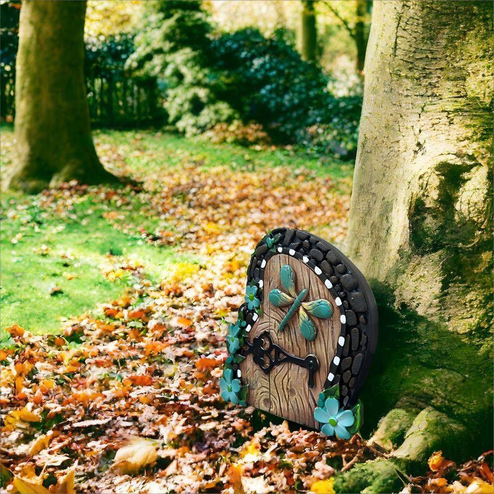 Fairy House Accessories Fairys Door Desk Ornament Vintage Wood Miniature Fairy Garden Door