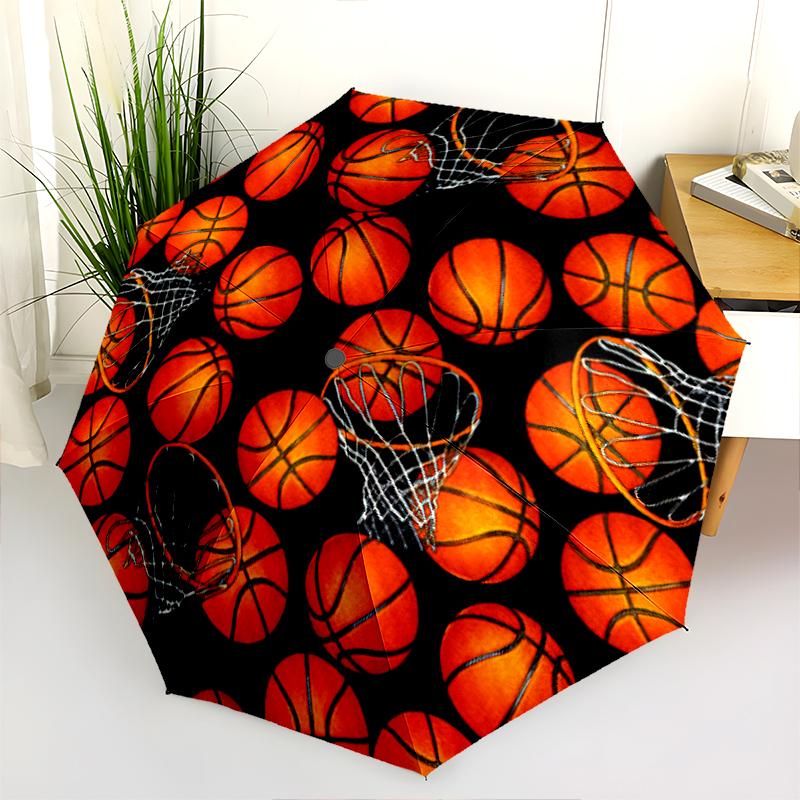 1PC basketball sport Umbrella Portable Folding Umbrella Iron Frame Hole Bone Structure Outdoor Home Umbrella A7
