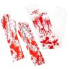 Skirt Halloween Dress Up Blood Print Sock Halloween Blood Gloves Handprint   Women