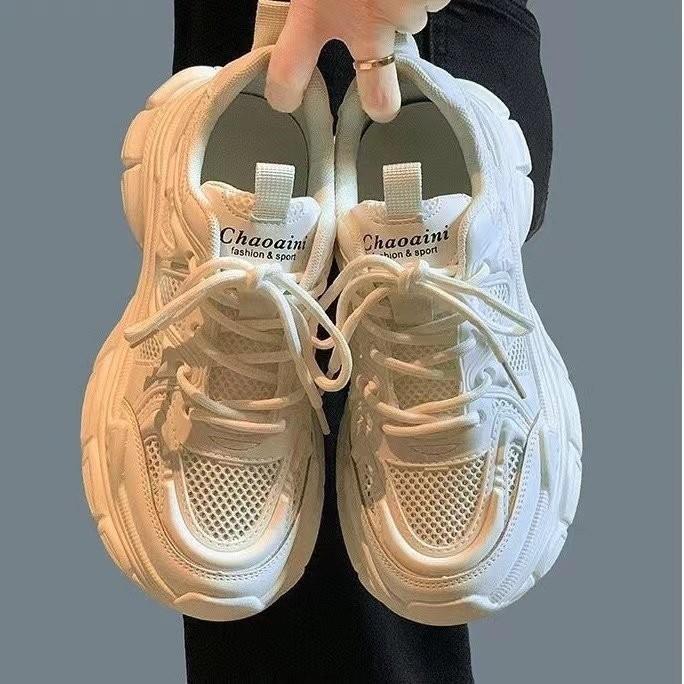 Women's Chunky Sneakers, New Spring/summer Style, Thick-soled, Lightweight Casual Shoes, Breathable Mesh Running Shoes, Korean Style