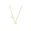 Louis Vuitton Lv Iconic Floral Adjustable Enamel Brass Necklace Women necklace Pink M01215