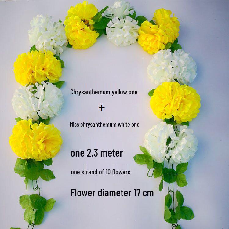 Chrysanthemum Silk Flowers for Qingming Festival Grave Offerings