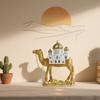 Gold Eid Mubarak Camel Statue Resin Camel Sculpture Light Luxury Ramadan Camel Figurine Handicraft