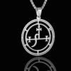 Demon Seal Necklace Satan Lilith Pendant Pagan Witchcraft Magic Amulet Jewelry for Men