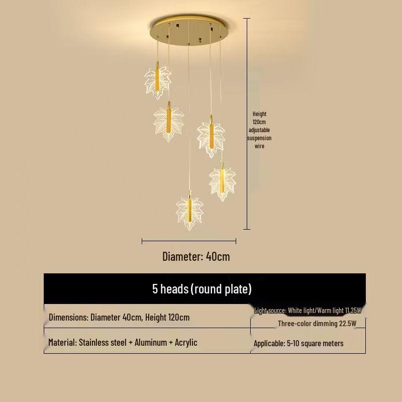 Nordic Loft Luxury Rotating Stairwell Pendant Light