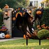 Ghost Yard Sign Halloween Outdoor Decoration Stake Spooky Ghost Silhouette