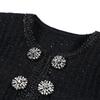 High-end quality spot spring and autumn new knitted Internet celebrity flower long-sleeved top jacket + trousers suit women 25252