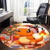 Christmas Charmander Pokémon Office Round Area Rug, Under Office Chairs Bedroom Living Room Home Decor  a1022205