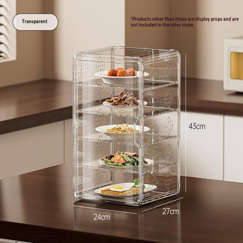

New MultiLayer Thermal Insulation Food Cover, Transparent FreshKeeping Storage Container With Dustproof Design For Kitchen прозрачный