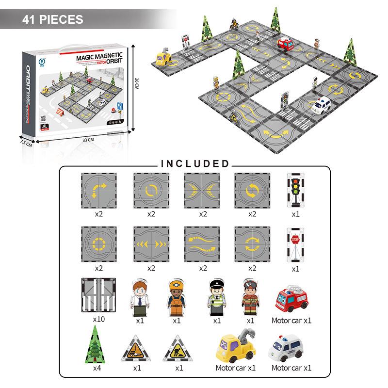 Digou Ice & Snow Park Diamond Pattern Magnetic Building Blocks for Kids