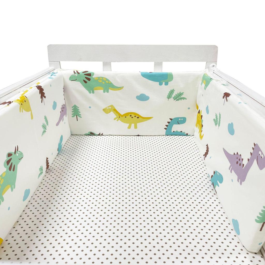 Cotton Baby Anti-Collision Crib Bumper Pad - Removable & Washable, Anti-Pinch Design for Newborns