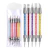 Multifunctional Double-Ended Nail Art Silicone Pen for Beading, Gluing, Carving, Rhinestone Pressing, and Embossing