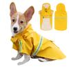 Dog Raincoat with Hood Pocket Reflective Adjustable Waterproof Slicker Rain Jacket for Small Medium Large Dog