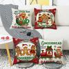 New Christmas Cushion Sugar Cookie Cartoon Cute Text Home Cushion Pillow Cover