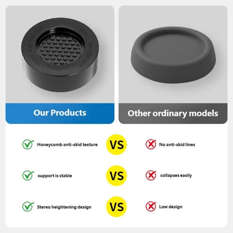 4Pcs Washing Machine Anti Vibration Pad Stabilizers Stand Vibration Pad Washer Vibration Feet Pad Easy Installation