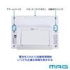 MAG Alarm Clock, Digital, Radio-Controlled, Automatic Light-Up (Lights Up When It Gets Dark), Thermometer, Hygrometer, Calendar, Electronic Sound,