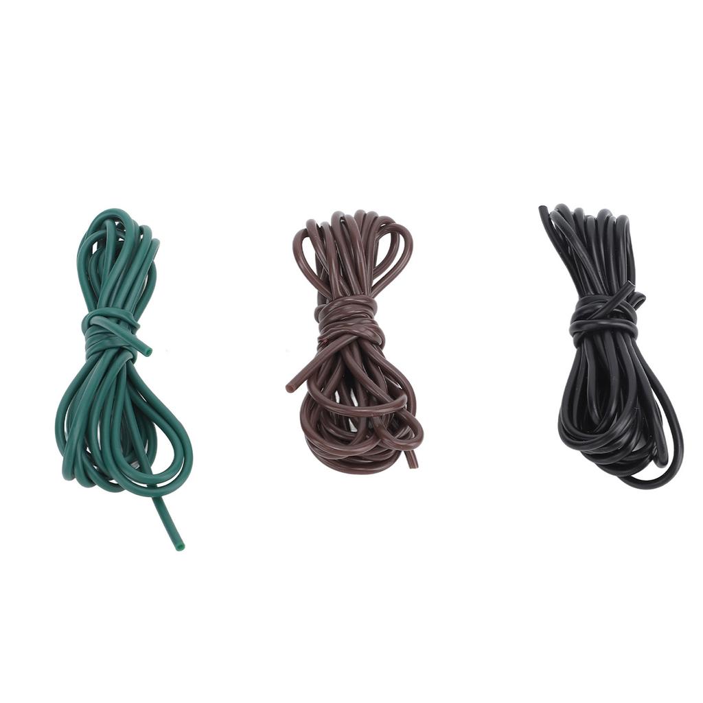 3Pcs Carp Fishing Line Sleeve European Style Rubber Rig Tube Sleeve Bite and Wrap Resistant Bait Fishing Tackle