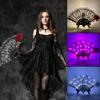 Rose Lace Edge LED Folding Fan - Wedding Gift & Dance Prop