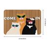 Fun Cat Come In Doormat Anti-Slip Kitchen Bath Mat Garden Garage Door Floor Entrance Carpet Rug