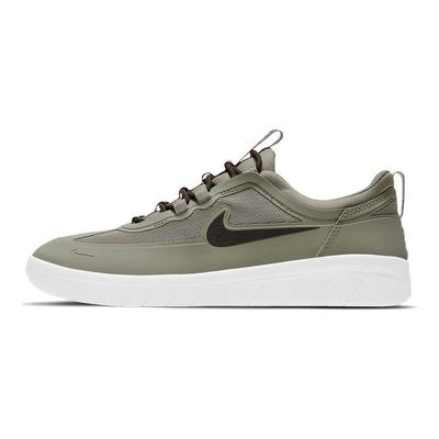 Nyjah Free 2.0 SB Light Army Unisex Sneakers Green White Velvet-Brown BV2078-300