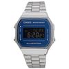 Casio Standard A168WEM-2B Digital Watch (Silver/Dark Blue)