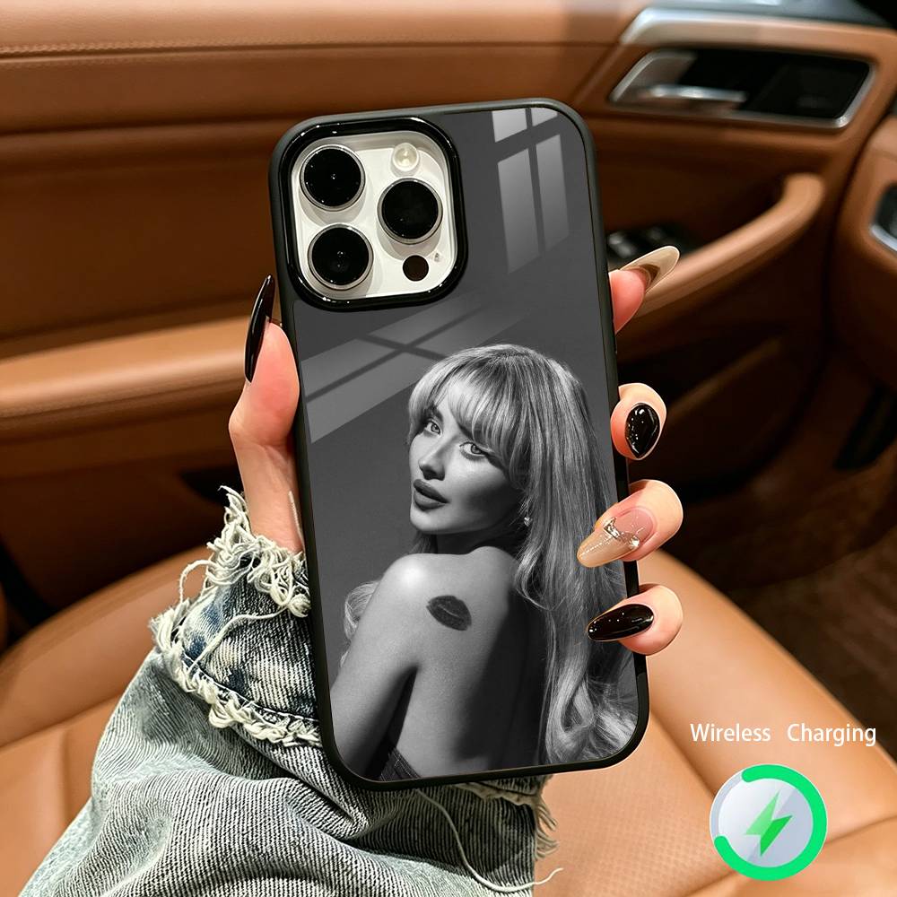 Singer S-Sabrina C-Carpenter For IPhone17 16 15 14 13 12 11 Plus Pro Max Plus Wireless Charger Phone Case
