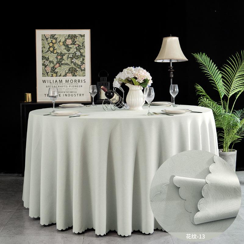 Hotel Round Tablecloth Fabric Restaurant Tablecloth Hotel Banquet Large Round Table Tablecloth Household Round Table Tablecloth