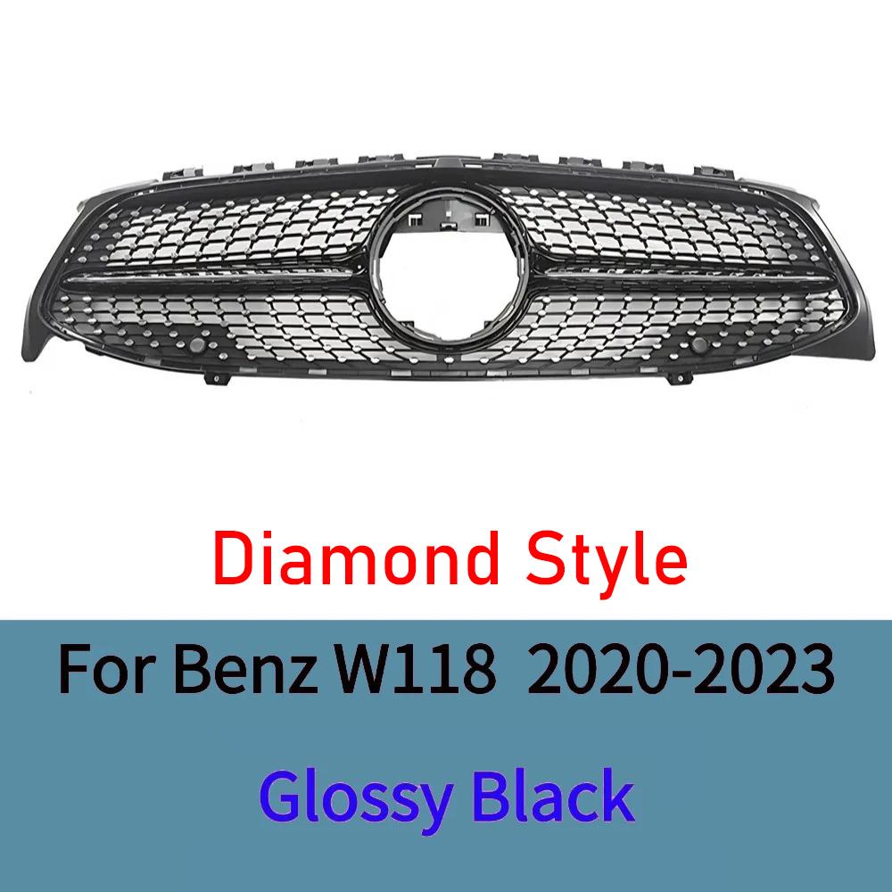 For Mercedes CLA W118 2020-2025 Front Grille ABS AMG Style Sport Mesh Radiator Grill Cover Bumper Trim Accessories