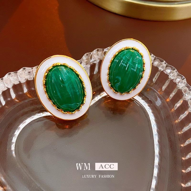 Orta Çağ Vintage Yuvarlak Saray Tarzı Küpeler - Hafif Lüks Moda Küpeler