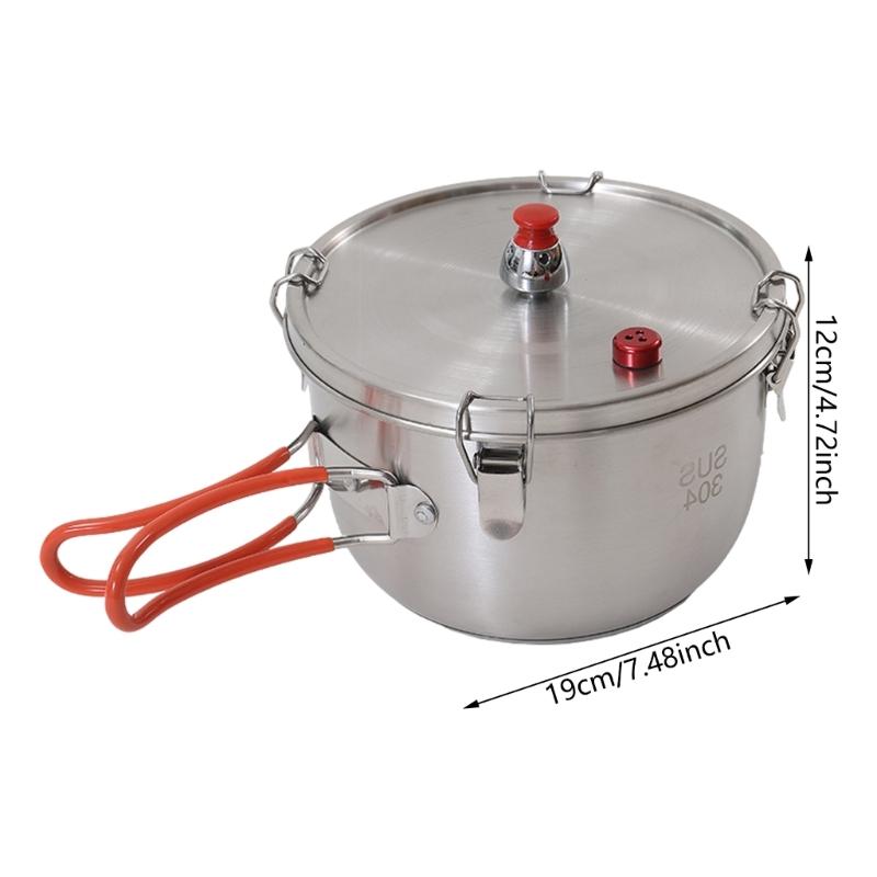 Outdoor Stove Top Pressure Cooker Meats Pots Stainless Steels Stove Pressure Cooker Meats Pots Camping Cookware Enduring