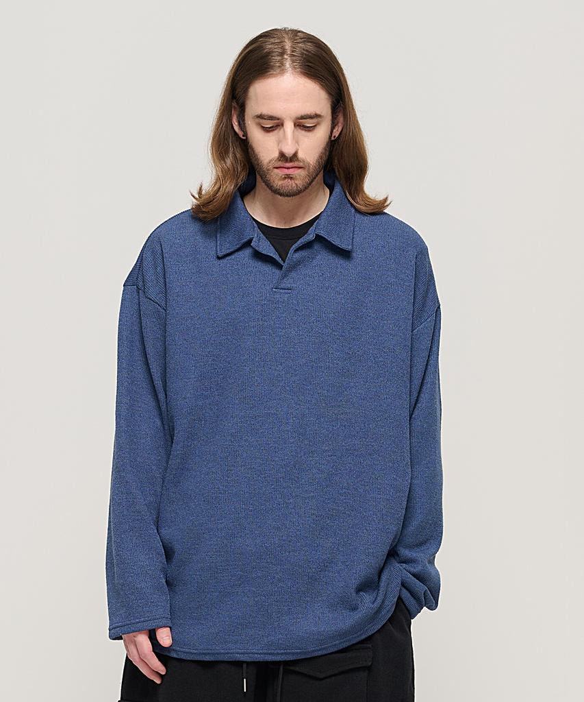 CARGOBROS Cb Collared Overknit (Navy)