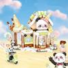 Panda Building Blocks  Toys  Ice Cream Shop Retail Store Architectures Model Assembly Toy Christmas Gifts for Adult
