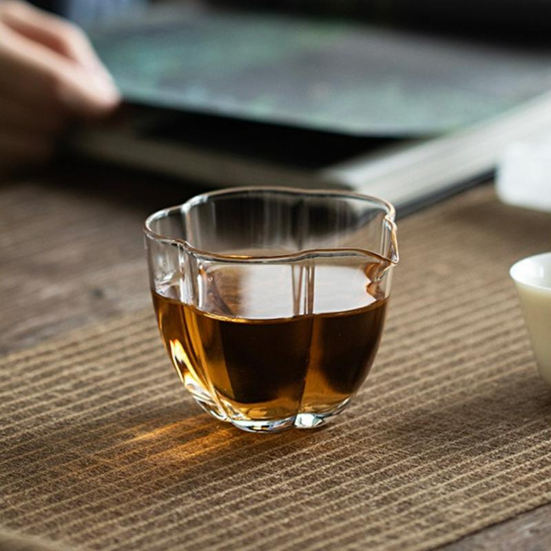Japanese Style High Borosilicate Glass Tea Pitcher Pour Tea Fair Cup Cha Hai Dispenser Household Kung Fu Tea Set  Accessories