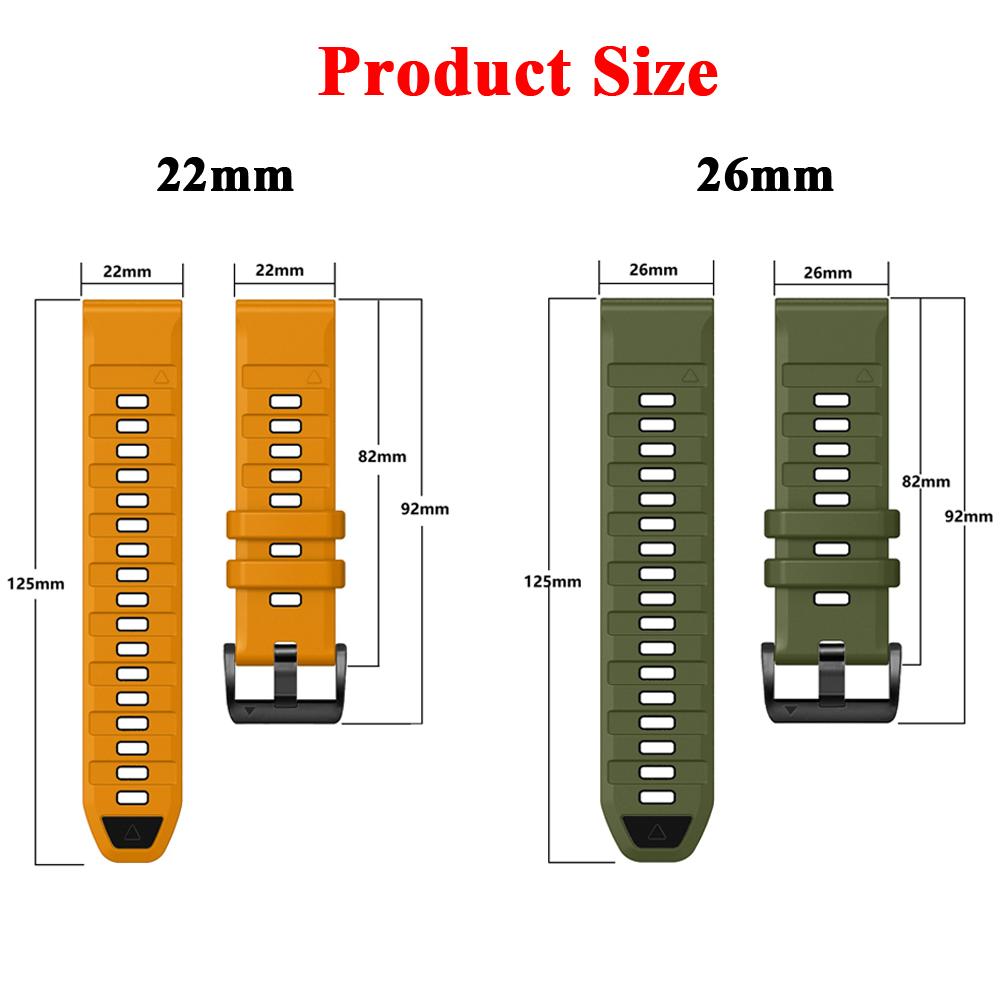 Nouveau Bracelet de Montre en Silicone QuickFit 22mm 26mm pour Garmin Fenix 8 Pro 8 47mm 51mm E 7 7X 6 6X/Tactix/Quatix/D2 Mach 2 Pro/Epix