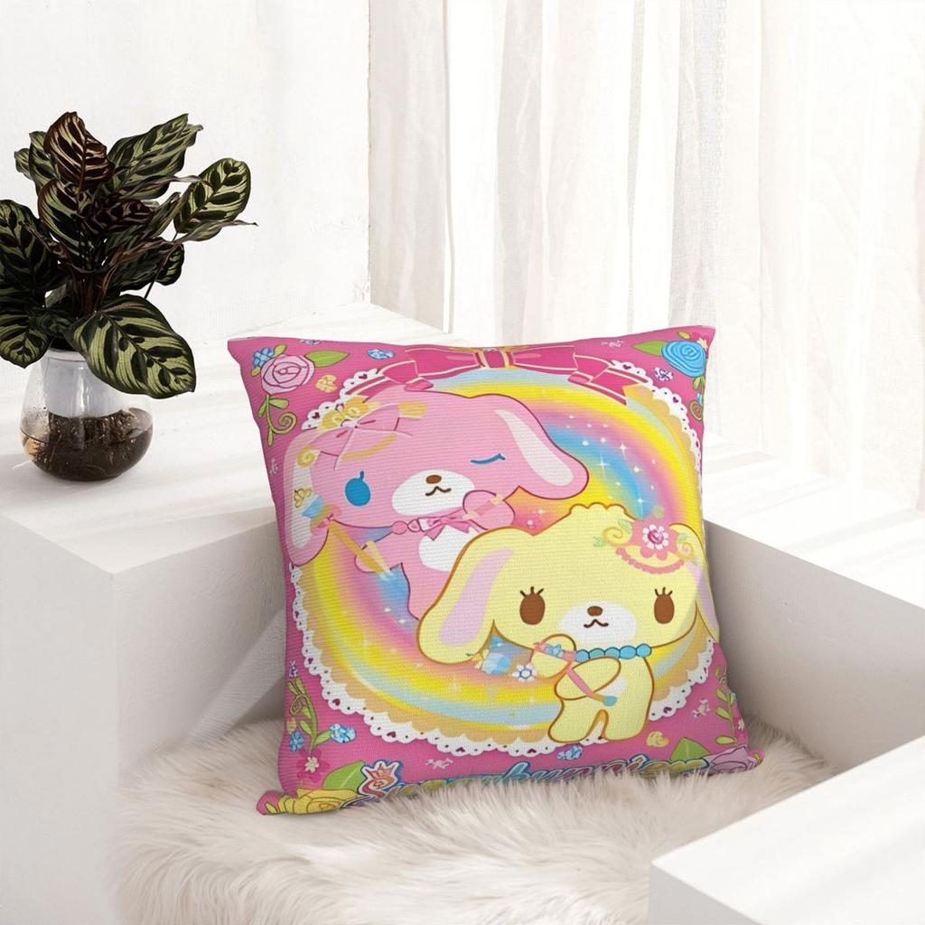 Cartoon Sugarbunnies Square Pillowcases Polyester Seat Sugar Cushion Case Creative Home Decoration Pillowcase 45*45