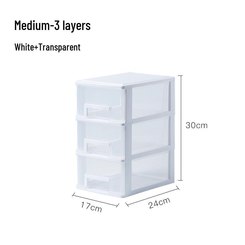 Transparent Multi-layer A4 Desktop Organizer: Simple Plastic Drawer-type Storage for Office Documents