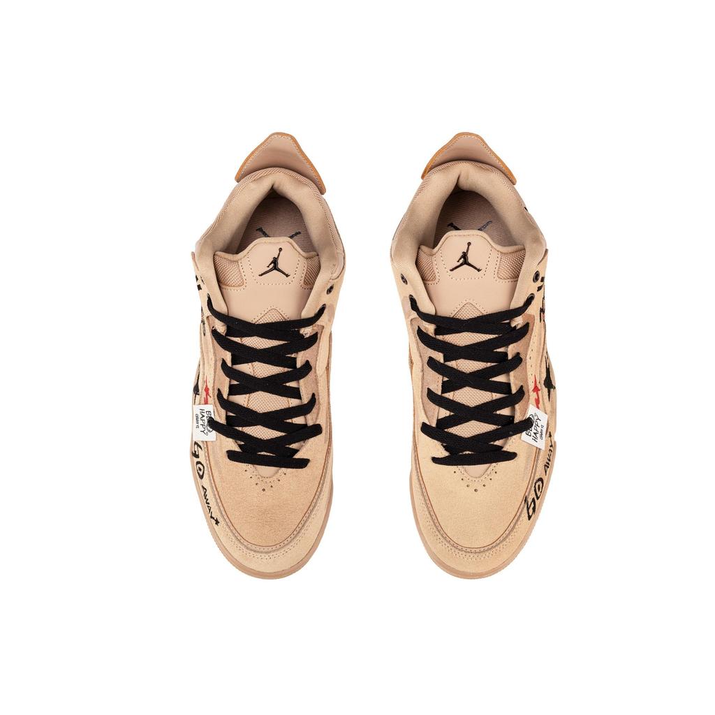 Jordan Courtside 23 Leather Abrasion Resistant Mid top Vintage Basketball Shoes Men's Brown AT0057-200(TeamF-)