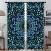 Window Curtain for Room 2 Panel Trippy Vibrant Mandalas Kitchen Curtains Halloween Decoration Shades Tulle for Bedroom Partition
