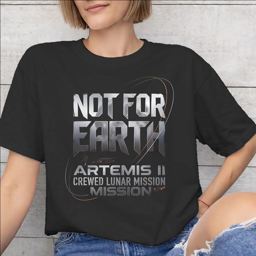 Back To the Moon 2026 Artemis II Tee Shirt for Men Women Graphic Print T Shirts Cotton Clothing